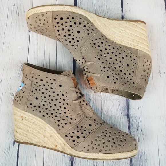 TOMS | lace-up suede espadrilles shoes - Picture 1 of 9